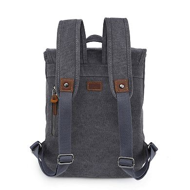 Tsd Brand Discovery Canvas Leather Backpack
