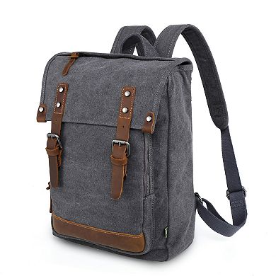 Tsd Brand Discovery Canvas Leather Backpack