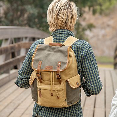 Tsd Brand Mountain Wood Canvas Backpack