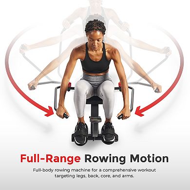 Sunny Health & Fitness Smart Compact Full Motion Rowing Machine