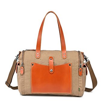 Tsd Brand Super Horse Leather Convertible Satchel
