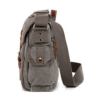 Tsd Brand Silver Road Canvas Messenger