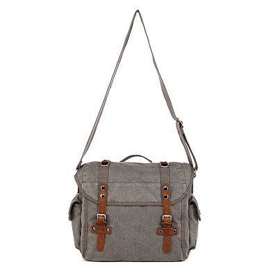 Tsd Brand Silver Road Canvas Messenger