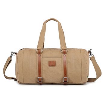 Tsd Brand Forest Leather Weekender Duffel