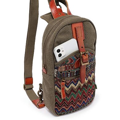 Tsd Brand Four Season Canvas Sling Bag