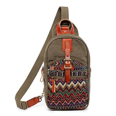 Tsd Brand Four Season Canvas Sling Bag