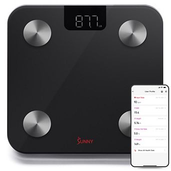 Sunny Health & Fitness Smart Body Weight & BMI Composition Scale with Free SunnyFit App