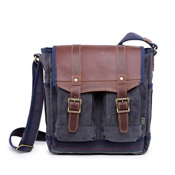 Tsd Brand Turtle Ridge 4-pocket Leather Crossbody