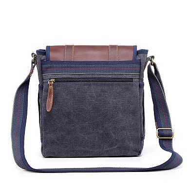 Tsd Brand Turtle Ridge 4-pocket Leather Crossbody