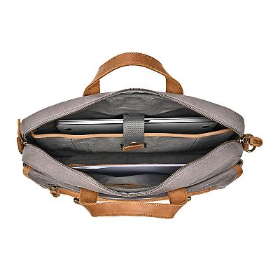 Tsd Brand Valley Oak Suede Brief Bag