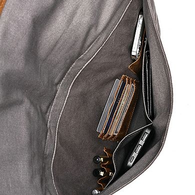 Tsd Brand Valley Oak Suede Brief Bag