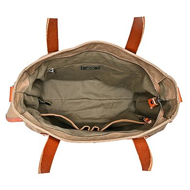 Tsd Brand Super Horse Leather Convertible Tote