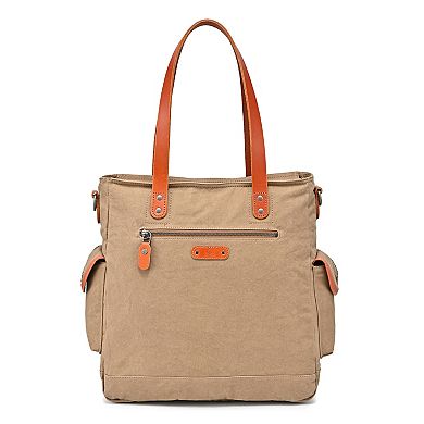 Tsd Brand Super Horse Leather Convertible Tote