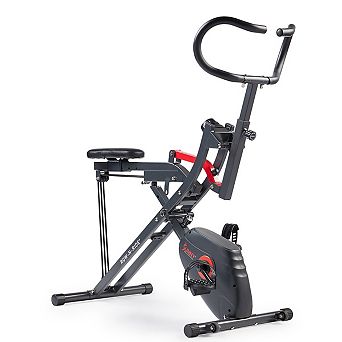 Sunny Health & Fitness Smart 2 in 1 Upright Row-N-Ride® Squat Assist Trainer Machine & Exercise Bike