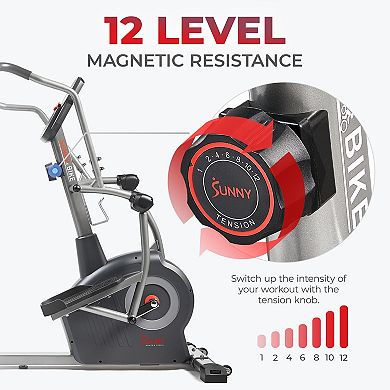 Sunny Health & Fitness Performance Elite Magnetic Recumbent Elliptical Cross Trainer