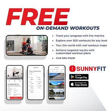Sunny Health & Fitness Performance Elite Magnetic Recumbent Elliptical Cross Trainer