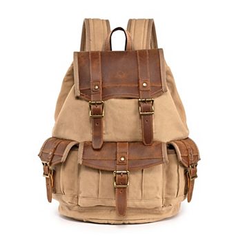 Tsd Brand Turtle Ridge Leather Backpack