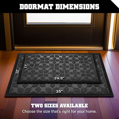 G128 Geometric Floral Pattern Doormat For Indoor/outdoor Use