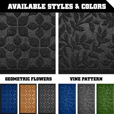 G128 Geometric Floral Pattern Doormat For Indoor/outdoor Use
