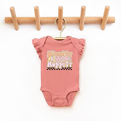 Hippity Hoppity Eggs Baby Flutter Sleeve Bodysuit