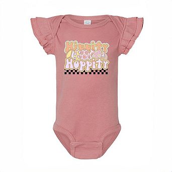 Hippity Hoppity Eggs Baby Flutter Sleeve Bodysuit