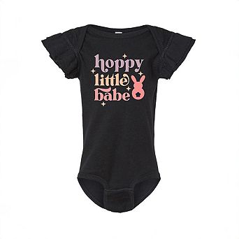 Hoppy Little Babe Baby Flutter Sleeve Bodysuit