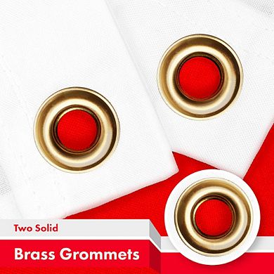 G128 3x5ft 1pk Georgia Country Printed 150d Polyester Brass Grommets Flag