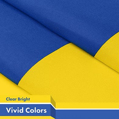 G128 4x6ft 1pk Ukraine Printed 150d Polyester Brass Grommets Flag