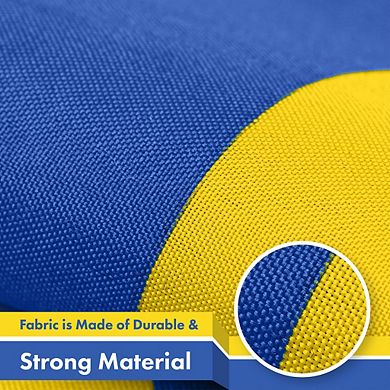 G128 4x6ft 1pk Ukraine Printed 150d Polyester Brass Grommets Flag