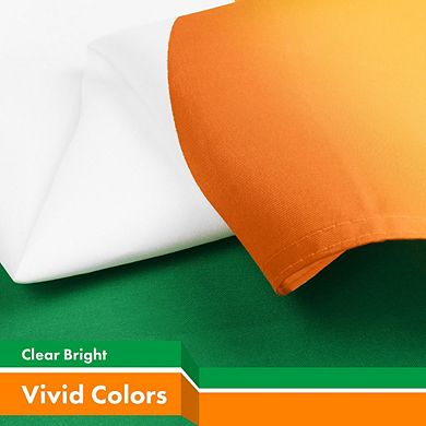 G128 2x3ft 1pk Ireland Printed 150d Polyester Brass Grommets Flag
