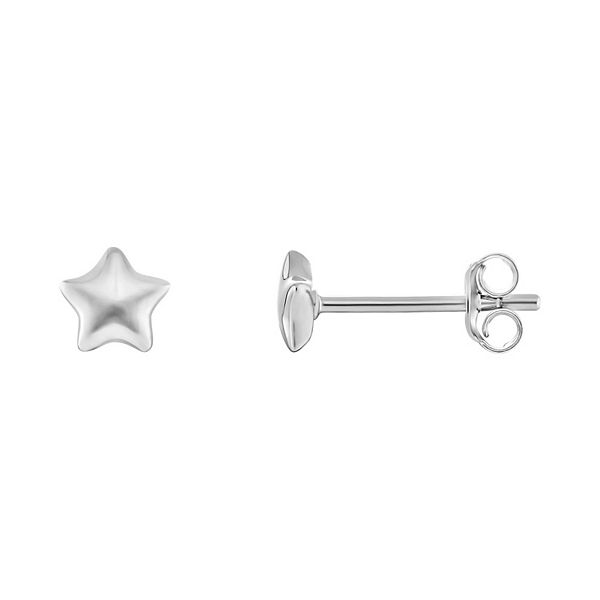 PRIMROSE Sterling Silver Star Stud Earrings - Gold Tone