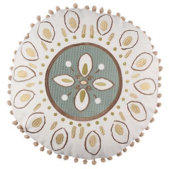 Levtex Home Cosima Round Pompom Round Throw Pillow