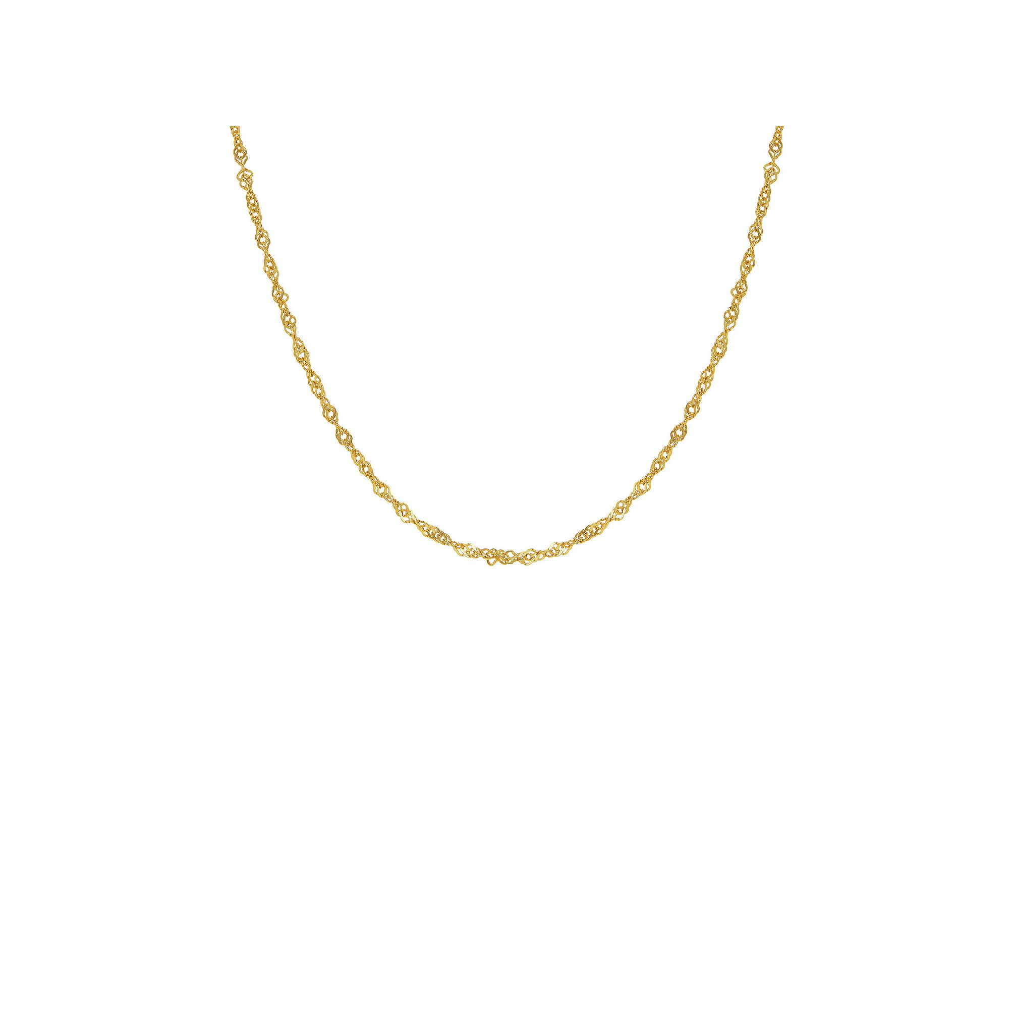 PRIMROSE 24k Gold over Sterling Silver Singapore Chain Necklace, Womens, 