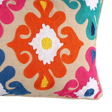 Levtex Home Fantasia Crewel Multicolor Throw Pillow