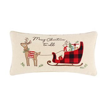 Levtex Home Merry Christmas to All Bunny Throw Pillow