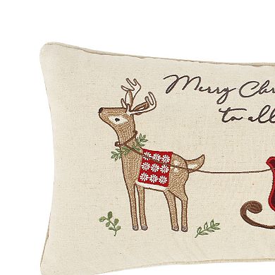 Levtex Home Merry Christmas to All Bunny Throw Pillow