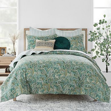 Levtex Home Kimpton Round Green Velvet Throw Pillow