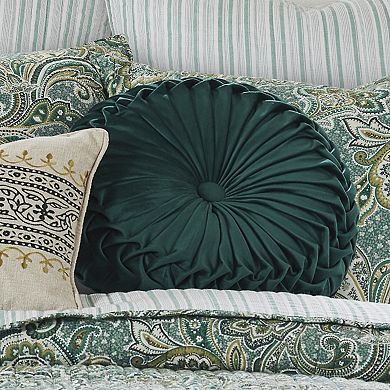 Levtex Home Kimpton Round Green Velvet Throw Pillow