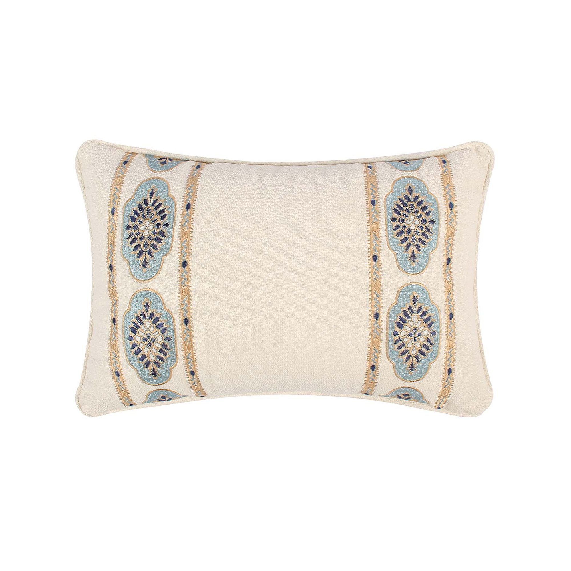 Levtex Home Kimpton Navy Cream & Blue Embroidered Pillow, Multi