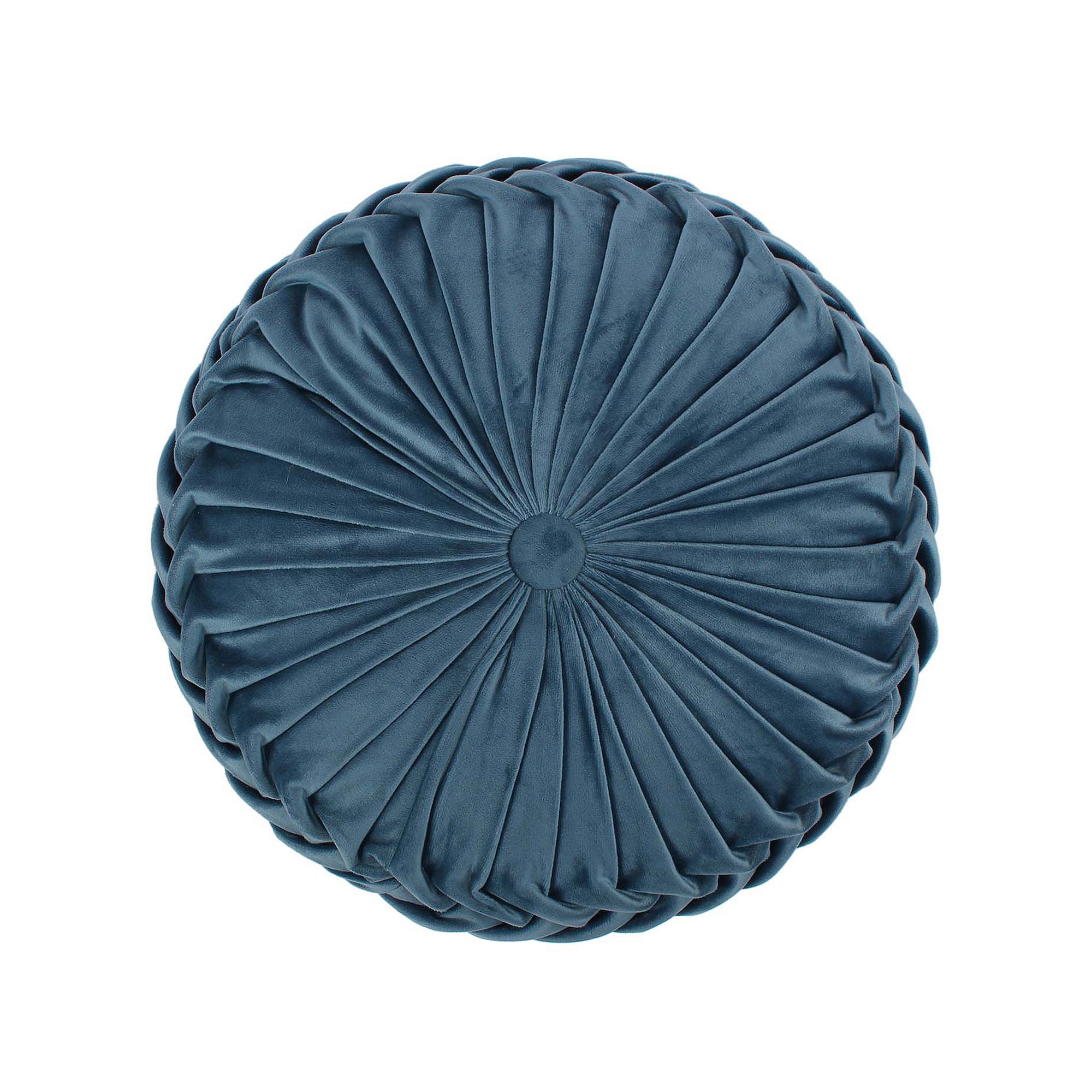 Levtex Home Kimpton Round Navy Velvet Throw Pillow, Blue