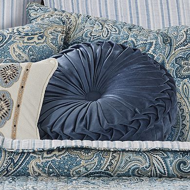 Levtex Home Kimpton Round Navy Velvet Throw Pillow