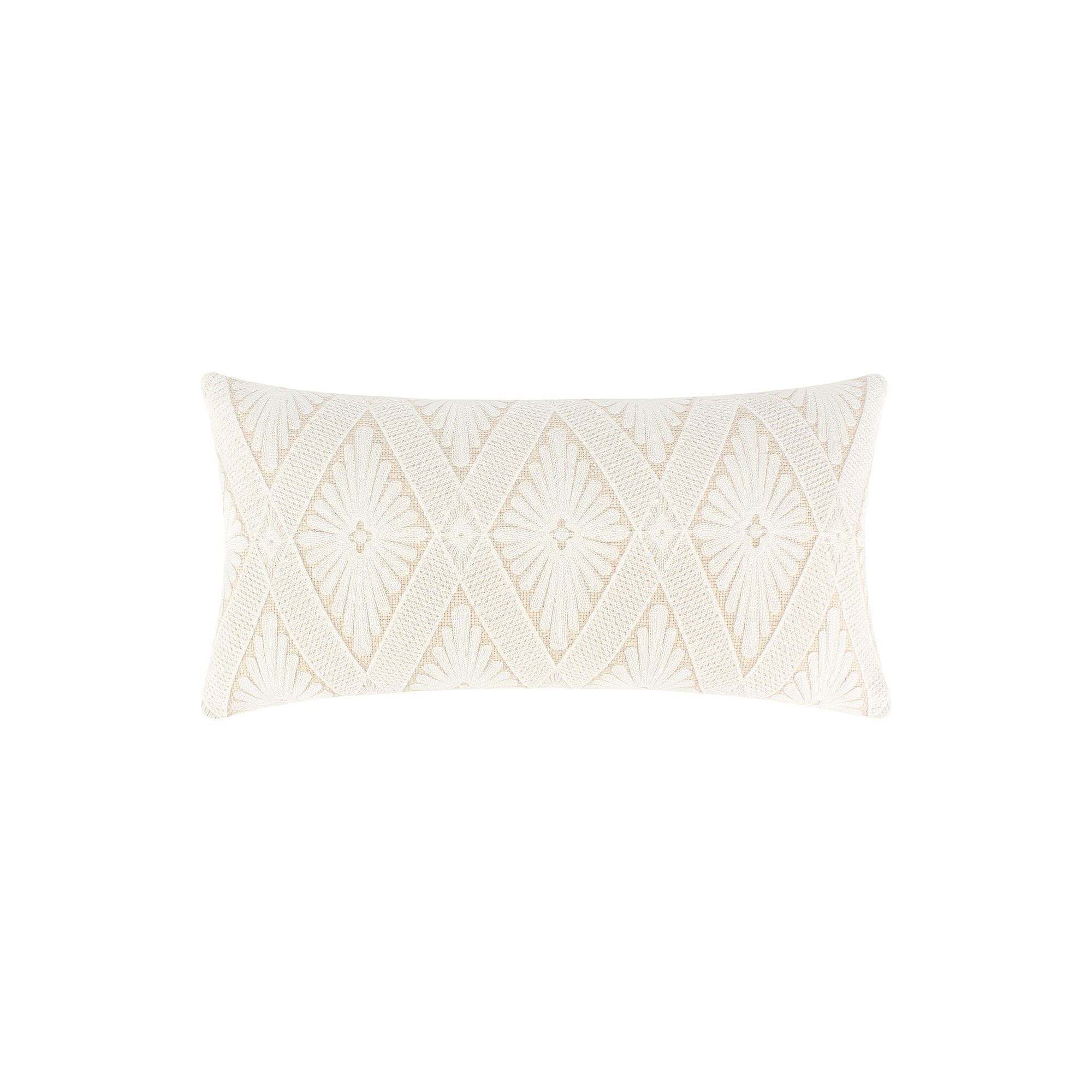 Levtex Home Lorrance Diamond Embroidered Throw Pillow, Natural