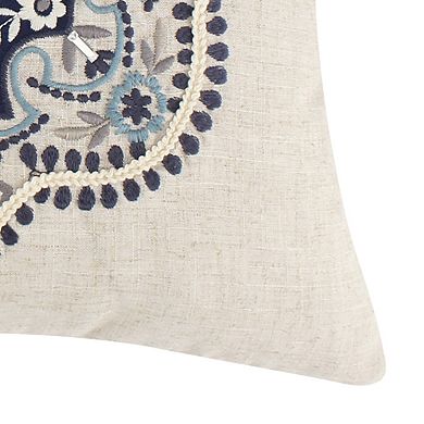 Levtex Home Lorrance Embroidered Medallion Throw Pillow