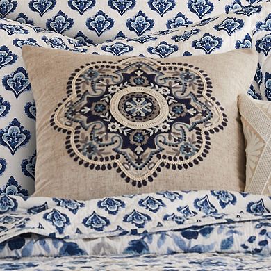 Levtex Home Lorrance Embroidered Medallion Throw Pillow