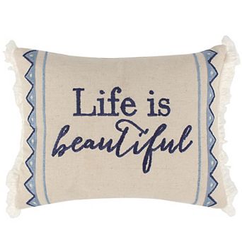 Levtex Home Riella Garden Life is Beautiful Throw Pillow