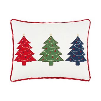 Levtex Home White Pines Festive Trees Holiday Throw Pillow