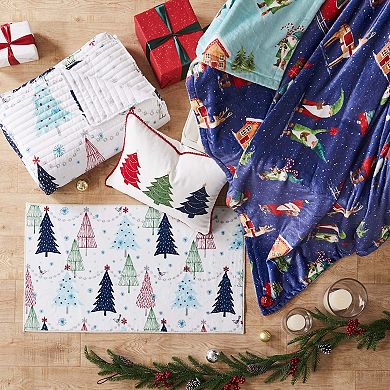 Levtex Home White Pines Festive Trees Holiday Throw Pillow