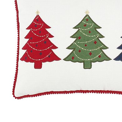 Levtex Home White Pines Festive Trees Holiday Throw Pillow
