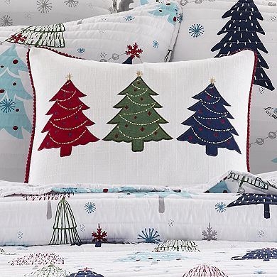 Levtex Home White Pines Festive Trees Holiday Throw Pillow