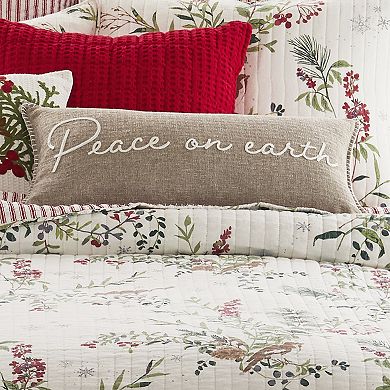 Levtex Home Winterberry Forest Peace on Earth Throw Pillow